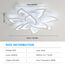 Comely Deckenlampe LED 84W mit 10 Köpfen im Blumenstil, Deckenleuchte Modern aus Eisen und Acryl, Deckenlampe Wohnzimmer 6500K für Schlafzimmer, Küche und Büro
