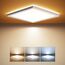 BLNAN LED Deckenleuchte 24W Deckenlampe Flach, Warm Neutral Kalt Weiß 3000K/4000K/5000K, 2400LM Panel mit Hinterleuchtung für Schlafzimmer, Wohnzimmer, Küche, Flur, Bad, Keller, Ultradünn 30CM