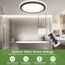 LEZOE LED Deckenleuchte mit Bewegungsmelder, 30W 3300LM Radar Sensor LED Deckenlampe Dimmbar mit Fernbedienung, 3000K/4000K/6500K Für Bad Garage, Treppen, Keller, Flur, Balkon, Diele φ39x2.5cm Schwarz