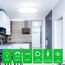 Deckenlampe LED Deckenleuchte Flach Rund - 18W 6500K 1600LM IP44 Modern Kaltweiß Led Badezimmer Lampe, Badlampe Decke Küchenlampe für Bad Flur Küche Schlafzimmer Balkon Wohnzimmer Treppe KellerØ22,3CM