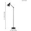 EGLO Stehlampe Priddy, Vintage Stehleuchte im Industrial Design, Retro Leselampe aus Metall in Schwarz und Weiß, Standleuchte mit E27 Fassung