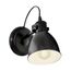 EGLO Wandlampe Priddy, 1 flammige Vintage Wandleuchte im Industrial Design, Retro Wandspot aus Stahl, Farbe: Schwarz, weiß, Fassung: E27