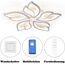 LED Deckenleuchte Dimmbar, 40W-80W Deckenlampe LED Wohnzimmerlampe mit Fernbedienung APP Farbwechsel - Moderne Wohnzimmerlampe Deckenleuchte Energie Sparen Dimming Deckenbeleuchtung Schlafzimmerlampe