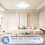 LED Deckenleuchte, Deckenlampe Quadrat, LED Lampe Seitlich Abstrahlend, Badlampe Decke IP44 Wasserfest, 18W Ultra dünn Küchenlampe Decke, 1600LM 22cm Deckenleuchten für Flur/Balkon/Wohnzimmer-4000K