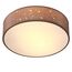 MONZANA® Deckenlampe Sternenhimmel Wohnzimmer Schlafzimmer E27 Taupe Rund 30cm Stoffschirm 1-Flammig 40W Küche Lampe Deckenleuchte Stoffdeckenlampe
