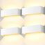 ledmo 30W 4Pack Weiß LED Wandleuchten Innen/Außen Auf und ab Einstellbarer Lichtstrahl 3000K Warmweiß IP65 Wasserdichte