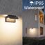Klighten 35W Außenwandleuchte Außenlampe, Wasserdicht IP65 Schwenkbar Wandlampe Aussen/Innen, Aussenleuchte Wand für Eingang Garten Terrasse, Anthrazit, 2500 Lumen, Warmweiß 3000K