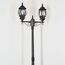 HOFSTEIN Kandelaber Lentua, Außenwegeleuchte aus Metall/Glas in Schwarz/Klar, Wegeleuchte im Vintage/Antik/Landhaus-Design für Garten, Außenbereich, Hof, Höhe 216 cm, 2 x E27, IP44