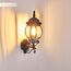 HOFSTEIN Außenwandleuchte Lentua, Außenwandlampe aus Metall/Kunststoff in Schwarz/Klar, Wandleuchte Up im Retro/Vintage/Antik-Design, E27, IP44, Eingangsbereich, Terrasse, Haustür, Hof