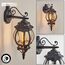 HOFSTEIN Außenwandleuchte Lentua, Außenwandlampe aus Metall/Kunststoff in Schwarz/Klar, Wandleuchte Down im Retro/Vintage/Antik-Design, E27, IP44, Eingangsbereich, Terrasse, Haustür, Hof