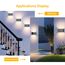 Klighten 24W LED Wandleuchte Innen/Außen,2PCS Außenlampe Außenleuchte innen, IP65 Aussenleuchte Wand UP Down,Außenwandleuchte wandleuchte innen Mit Einstellbar Abstrahlwinkel Warmweiß,Dunkelgrau