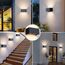 Klighten 24W LED Wandleuchte Innen/Außen,2PCS Außenlampe Außenleuchte innen, IP65 Aussenleuchte Wand UP Down,Außenwandleuchte wandleuchte innen Mit Einstellbar Abstrahlwinkel Warmweiß,Anthrazit