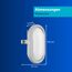 REV Kellerlampe - Feuchtraumleuchte LED oval (5,5W, 450lm, IP44), einsetzbar als Decken- oder Wandlampe, Feuchtraumlampe, grau