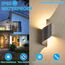 LED Wandleuchte Innen/Außen,10W Außenleuchte Wandlampe,IP65 wasserdichte Aussenleuchte 3000K Warmweiß Aussenleuchten,Modern Up Down Dekorative Wandlichter für Garten,Wohnzimmer,Schlafzimmer Dunkelgrau