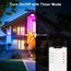 LED Strahler Außen RGB 50W Flutlicht Dimmbar Bunt & Kaltweiß, Smart Bluetooth APP Steuerung Flutlichtstrahler, IP66 Wasserdicht Aussenstrahler, Fluter für Aussen Innen Garten Hinterhof, Garage-4 Stk