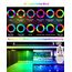 MEIHUA 42W RGB Strahler Außen 10 Farben 6 Helligkeit 30 Modi IP66 Wasserdicht Wallwasher LED Bar Lichteffekte mit Fernbedienung Partylicht für DJ Home Bühnenlichter Weihnachten Halloween 2 Pack