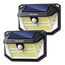 TECKNET Solarlampen für Außen mit Bewegungsmelder 2 Stück, 252 LED Aussenleuchte Solar IP65 Wasserdicht Solarleuchte 3 Modi Strahler mit Fernbedienung, Solar lampe outdoor für Garten Garage Aussen