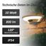 max K O M F O R T LED Aussenleuchte mit Bewegungsmelder Wand-leuchte Wandlampe Flurleuchte Fluter 10W weiß modern IP54 SETA