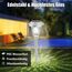 BEAU JARDIN 8er Set Solarlampen Gartenbeleuchtung [Energieklasse A+] – Solarleuchten für Außen mit 3 Farbmodi, Wasserdicht & Winterfest, Edelstahl – Dekolichter für Rasen, Terrasse, Wege