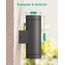 EDISHINE Up and Down Aussenleuchte, Anthrazite Wandleuchte Aussen 2er, IP44 Wasserdichte Wandlampe, Aussenbeleuchtung Hauswand, Terrassenbeleuchtung, Balkon Lampe, Modern, ohne Leuchtmittel