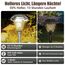 BEAU JARDIN 8er Set Solarlampen Gartenbeleuchtung [Energieklasse A+] – Solarleuchten für Außen mit 3 Farbmodi, Wasserdicht & Winterfest, Edelstahl – Dekolichter für Rasen, Terrasse, Wege