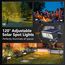 Moxled Solarlampen für Außen Garten, 3000K Warmweiß Solar Strahler 4 Stück, IP65 Wasserdicht Gartenleuchten, 2 Helligkeitsmodi Solarleuchten für Außen Garten, Hof, Gehweg