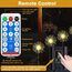 Joysing Gartendeko Solar Gartenleuchte Außen, 4 x 120 LED Solar Feuerwerk Lichter mit Fernbedienung, 8 Modi Gartenstecker Solar Lichter Wasserdicht Solarlampen für Garten Terrasse Deko Warmweiß