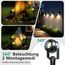 FIFlying Gartenbeleuchtung LED, 6 in 1 Gartenstrahler Strom mit 20m Kabel, 3000K Außenlampe, IP65 Wasserdicht Gartenlampen für Draußen, Gartenbrunnen, Rasenflächen, Pflanzen, Skulpturen, Wege, Zäune