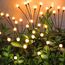 YJFWAL Firefly Solar-gartenlichter Außen 2 Stück Glühwürmchen Lichter Wasserdicht Swinging Garten Lichter für Pathway Weihnachten Yard Patio-Landschaft Dekoratives, 8LED Jede (Warm-Weiß, 2 Stück)