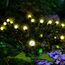 YJFWAL Firefly Solar-gartenlichter Außen 2 Stück Glühwürmchen Lichter Wasserdicht Swinging Garten Lichter für Pathway Weihnachten Yard Patio-Landschaft Dekoratives, 8LED Jede (Warm-Weiß, 2 Stück)