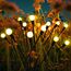 YJFWAL Firefly Solar-gartenlichter Außen 4 Stück Glühwürmchen Lichter Wasserdicht Swinging Garten Lichter für Pathway Weihnachten Yard Patio-Landschaft Dekoratives, 8LED (Warm-Weiß, 4 Stück)