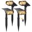 Linkind Solar Außenlampe mit Bewegungsmelder, 3000K Warmweiß, 3 Modi (inkl. Dauerlicht), 1000Lm wegeleuchte von 2 Installation, StarRay IP67 Solar LED Strahler Garten für Carport, 4 Stück