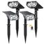 Linkind solarlampen Solar Strahler mit Bewegungsmelder 6500K Kaltweiß, 3 Modi (inkl. Dauerlicht), 1000Lm Helle Solar Aussenlampen von 2 Montage, IP67 Gartenstrahler für Weg, 4 Stück
