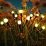 YJFWAL Firefly Solar-gartenlichter Außen 6 Stück Glühwürmchen Lichter Wasserdicht Swinging Garten Lichter für Pathway Weihnachten Yard Patio-Landschaft Dekoratives, 8LED Jede (Warm-Weiß, 6 Stück)