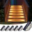 Solarlampen für Außen, LED Stufenleuchte, Solar Treppenlicht Garten, IP65 Wasserdichte LED Wegeleuchten Gartenlampen für Gehweg Treppe Weg Zaun, 6 Stück