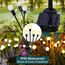 YJFWAL Firefly Solar-gartenlichter Außen 2 Stück Glühwürmchen Lichter Wasserdicht Swinging Garten Lichter für Pathway Weihnachten Yard Patio-Landschaft Dekoratives, 8LED Jede (Warm-Weiß, 2 Stück)
