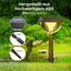 Linkind Solar Gartenlampen 3000K Warmweiß, Solarlampe Aussen Garten mit Lichtsensor, Solar-Wegeleuchten 3 Leuchtmodi, IP54 Wasserdicht Gartenstecker mit Erdspieß für Weg, Auffahrt, 8 Stück