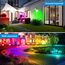 NATPOW Solarstrahler für Außen Garten, RGB Gartenstrahler Solar IP65 Wasserdicht Farbwechsel Gartenbeleuchtung Gartenlampe Dusk to Dawn Solar Gartenleuchte für Bäume Terrasse(4 in 1)