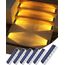DetarZinLED Solarlampen für Außen Garten, 6 Stück Solar Bodenleuchten Aussen, IP68 Wasserdicht LED Treppenbeleuchtung Außen, Warmweiß Solarleuchten für Treppen, Boden, Auffahrt, Stufen, Weg, Terrasse