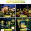 Liyade 2 Stück Solarstecker Gartenleuchten 120 LED Solar Gartenleuchten für Außen 8 Modi Solarleuchten Feuerwerk Pusteblume Solarlampen für Außen Garten Wege Rasen Balkon Deko (Warmweiß)