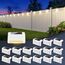 GIGALUMI Solarlampen für außen, 16 Stück Treppenleuchtung, Solar Zaunlichter, Gartenleuchten, wasserdicht Solarleuchten für Balkon, Treppen, Terrassen, Zaun, Hof, Patio (Weiß, Warmweiß)