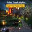 NEXVIN 8 Stück Solarlampen für Außen Garten, Halloween Deko Solar Fackeln mit Realistischer Flammeneffekt, IP65 Wetterfest Solarleuchten Gartenfackeln Solarfackeln für Außen, Hinterhöfe, Gärten, Rasen
