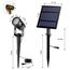 T-SUN Gartenstrahler Solar, 4 Stück Solarstrahler Solarlampen für garten, IP65 Wasserdicht LED Solarlampe mit 2 Helligkeitsstufe, 3 Meter Kabe für Bäume,Sträucher,Gartenweg (RGB)