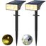 WENATY Solarlampen für Außen, 56 LED Solarstrahler für Außen Garten 3000K Warmweiß LED Solar Strahler, 4 Helligkeitsmodi Solar Gartenleuchten IP65 Wasserdicht Solarleuchten für Weg Hof Gehweg【2 Stück】