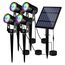 T-SUN Gartenstrahler Solar, 4 Stück Solarstrahler Solarlampen für garten, IP65 Wasserdicht LED Solarlampe mit 2 Helligkeitsstufe, 3 Meter Kabe für Bäume,Sträucher,Gartenweg (RGB)
