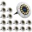 Bowfar 16 Stück Solar Bodenleuchten Aussen, Solarleuchten Garten mit 12 LEDs für Außen, 3000K Warmweiß Wasserdicht Led Solar Gartenleuchten, Solarlampen für Rasen Auffahrt Gehweg Patio Garden