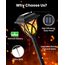 GIGALUMI Solarlampen für außen, 6 Stück LED Solar Gartenleuchten, solarbetriebene Lichter für Garten, Terrasse, Balkon, Landschaft, Gehweg, Pfad (Flackernde Flamme)
