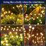 Caldarax 2 Stück Firefly Solarlampen für Außen Garten, 10LED Solar Glühwürmchen Warmweiß, IP65 Wasserdicht, 2 Modi Firefly Solar Licht, Swinging Garten Lichter Dekorative für Fußweg, Yard, Patio
