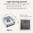 HIQE-FL Solar Pflastersteine Außenleuchte,4Pcs Solarsteine für Außen Garten Wasserfest,10X10X5cm,LED Solar Bodenleuchten Solarlampen Außen,Dekoration Lichter für Garten,Balkon,Pfad