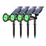 T-SUNUS Gartenstrahler Solar, 4 LED Solarstrahler für Außen mit 2 Helligkeitsmodi, Auto ON/OFF, IP65 Wasserdicht Solarlampen Gartenleuchte für Baum Yard Patio Hof Garten Grün 4 Stück